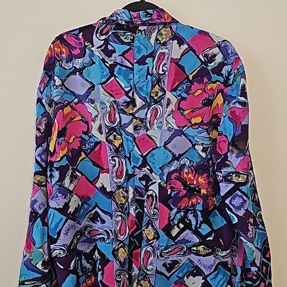 Vintage Baani's graphic,  floral blazer. - Picture 4 of 9